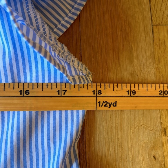 Blue and White Striped Multi Color Tassel Top Size Small - Picture 10 of 13